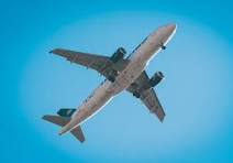 Airplane flying overhead